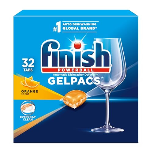 Finish Gelpacs Dishwasher Detergent 32-Count (Orange)