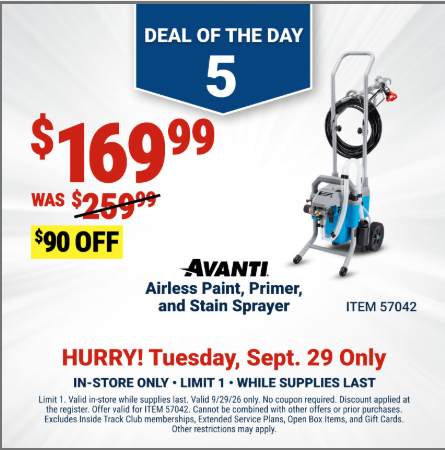 Avanti Airless Paint Sprayer (In-Store Only)
