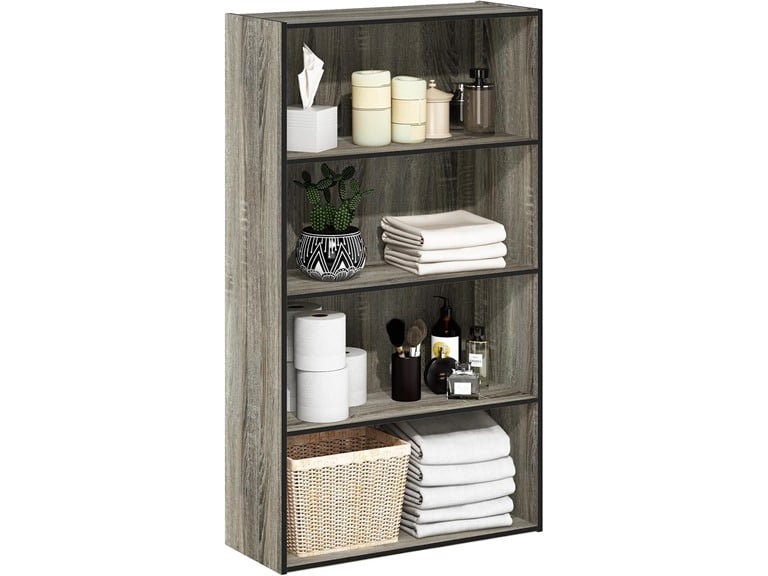 Furinno PASIR 4-Tier Bookcase (French Oak)