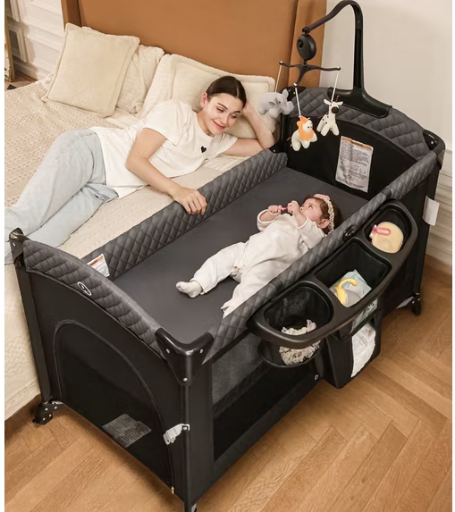 Babyeap 5-in-1 Baby Bassinet with Playard Mode & Changing Table
