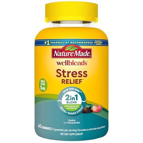 Nature Made Wellblends Stress Relief Gummies, 40 Count Strawberry Flavor Deal