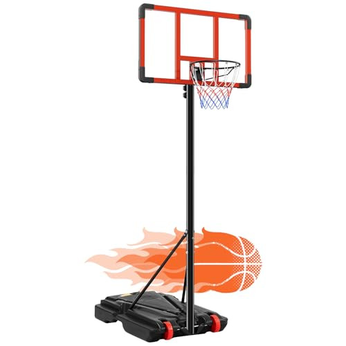 DUMOS Adjustable Height Portable Basketball Hoop 10-Ft