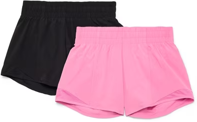 Athletic Works Girls Active Running Shorts 2-Pack (XS/LP) Deal