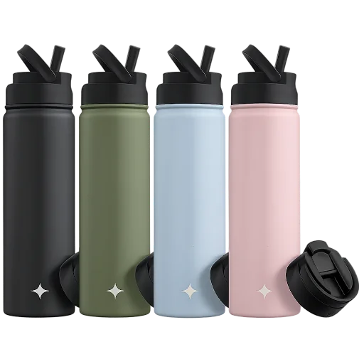 JoyJolt 22oz Triple Insulated Water Bottle 4-Pack Deal