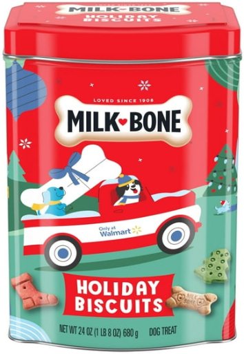Milk Bone Holiday Dog Biscuits 24 oz Tin