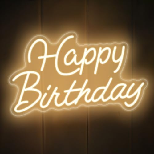 Happy Birthday Neon Sign 16.5x9.8"