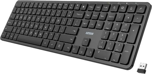 Arteck 2.4G USB Wireless Keyboard Ultra Slim Full Size Deal