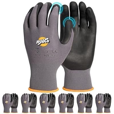 6 Pairs MSNCO Safety Work Gloves 