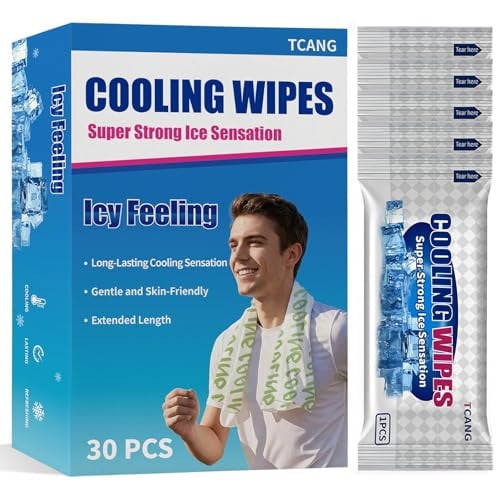 Tcang Individually Wrapped XL Mint Cooling Body Wipes 30-Count Deal