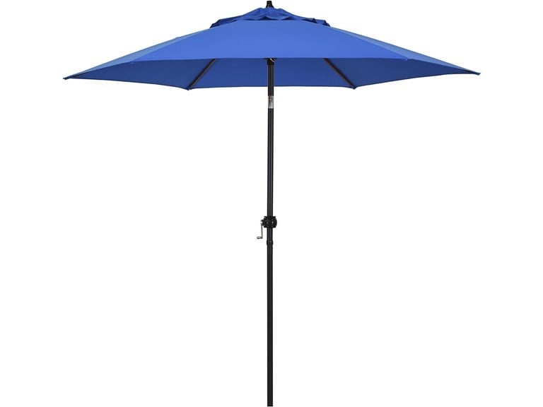 9ft Rd Powdercoated Steel, Crank Open, Push Tilt Patio Umbrella Deal