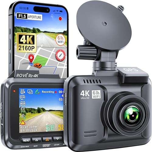 ROVE R2-4K 150° Wide Angle Dash Cam w/ Wi-Fi & Night Vision