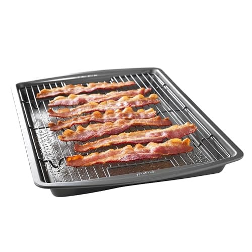 GoodCook 15" x 10.5" Nonstick Carbon Steel Baking Pan w/ Raised Wire Rack Deal
