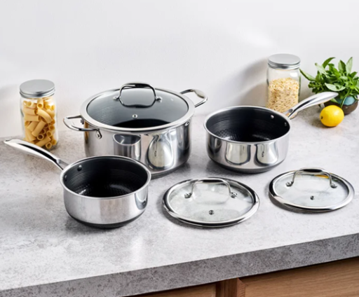 HEXCLAD 6-Piece Hybrid Pot Set Deal