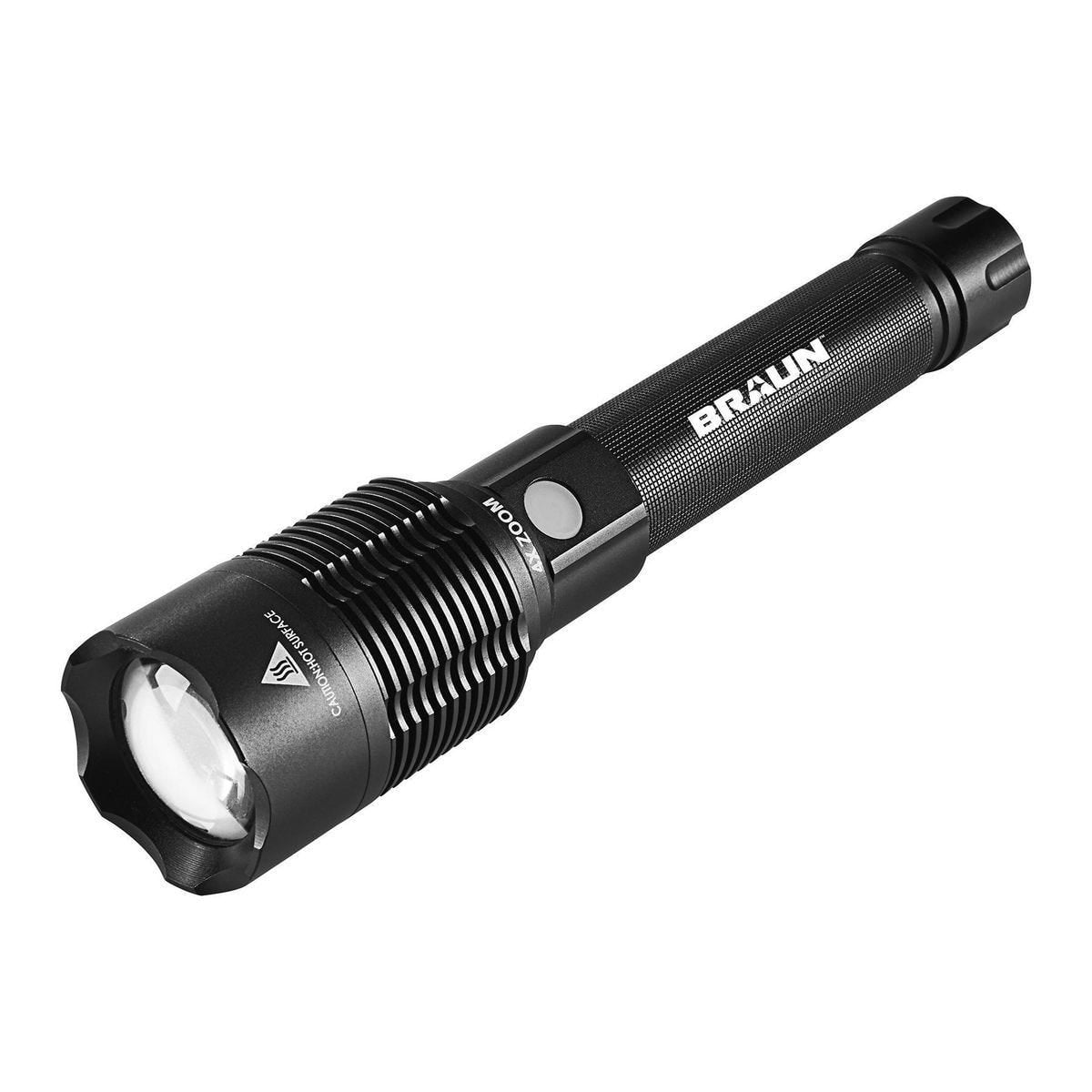 Braun 7000-Lumen Rechargeable Waterproof LED Flashlight with Battery Bank Deal