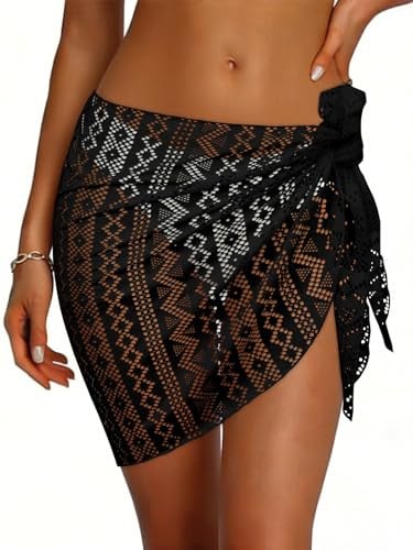 (Prime Deal) CHICGAL Women's Lace Beach Sarong Swimsuit Cover-Up Deal