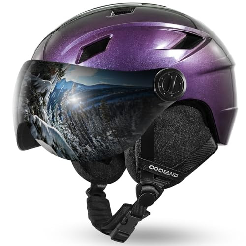 Ski Helmet with 2-in-1 Visor Goggles