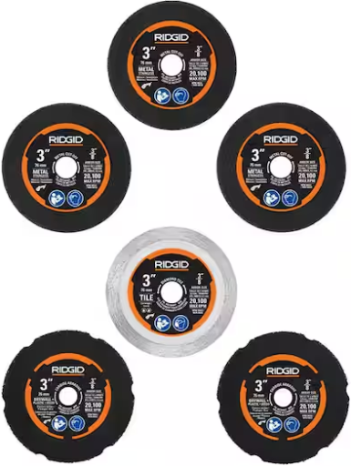 Ridgid 3 inch Cut-Off Wheel Kit (6-Piece) Deal