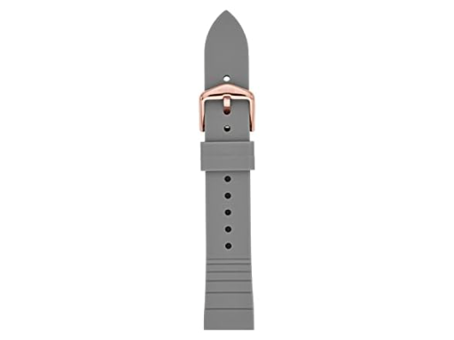 Fossil Women's 18mm Silicone Interchangeable Watch Band Strap (Gray)