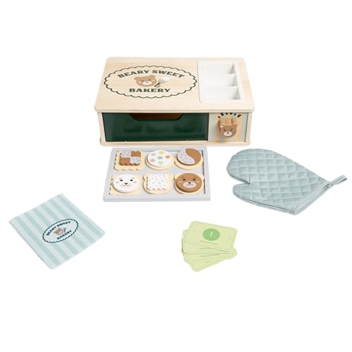 25-Piece Pearhead Wooden Bakery Montessori Pretend Play Toy Set Deal