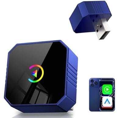 2026 Upgraded Mini Wireless CarPlay Adapter for Apple CarPlay & Android Auto