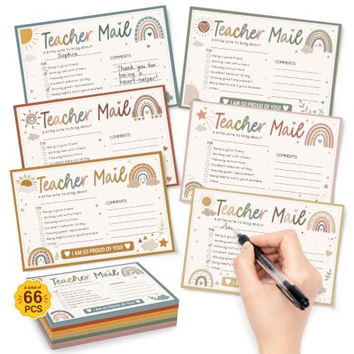 Boho Teacher Mail Notes 66-Piece Set Deal