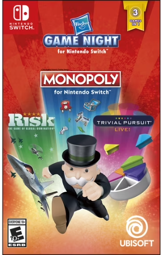 Hasbro Game Night: Monopoly, Risk & Trivial Pursuit (Switch)