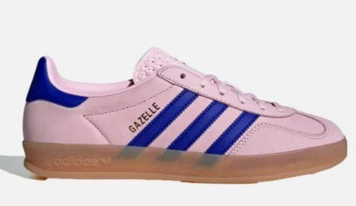 Adidas Women's Gazelle Indoor Clear Pink/Lucid Blue-Gum Deal