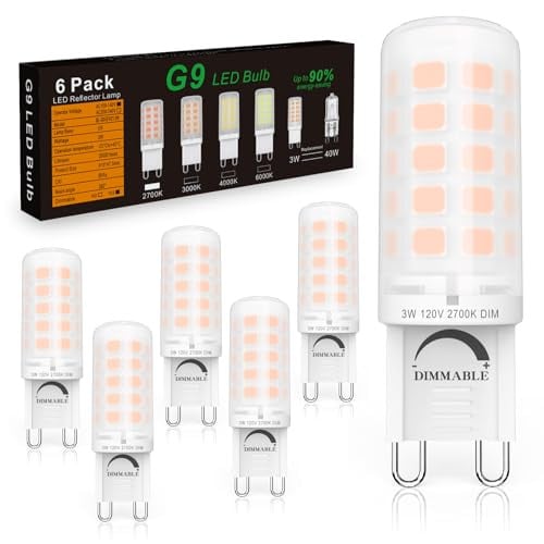BAOMING G9 LED Bulb Dimmable 3W 6-Pack Deal