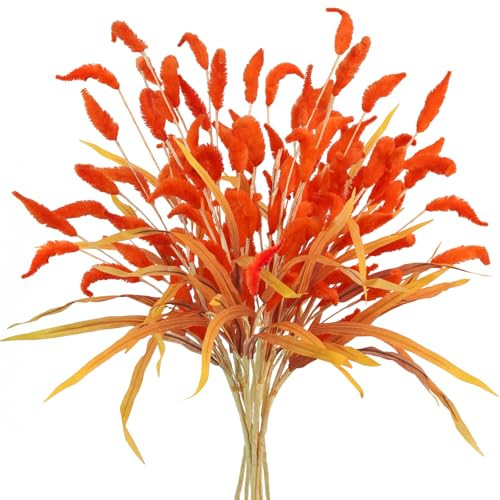 Caxchiling Fake Fall Flowers Stems 8-Pcs