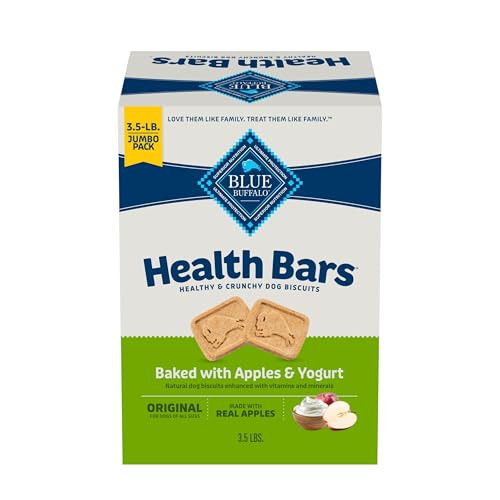 Blue Buffalo Health Bars Crunchy Dog Biscuits (Apple & Yogurt) 2 x 56-Oz