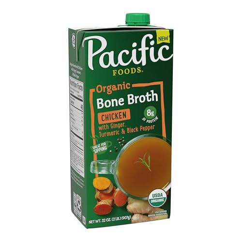 Pacific Foods Organic Chicken Bone Broth, 32 oz 6-Pack