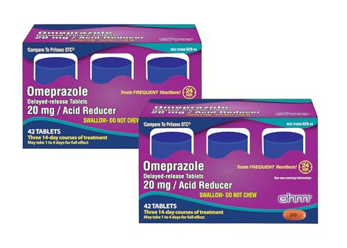 Ohm Omeprazole Delayed-Release Tablets 20mg 84 Count