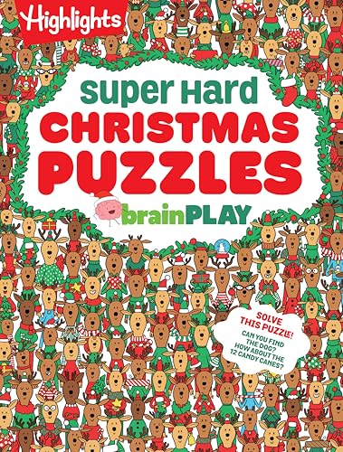 BrainPLAY Kids Super Hard Christmas Puzzles