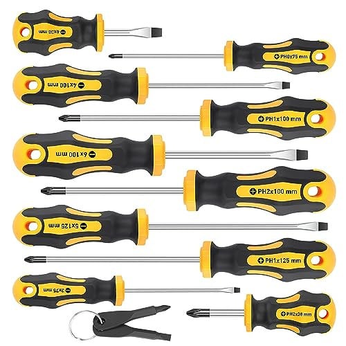 10-Piece Amartisan Magnetic Screwdriver Set w/ 5 Phillips & 5 Slotted Tips Deal