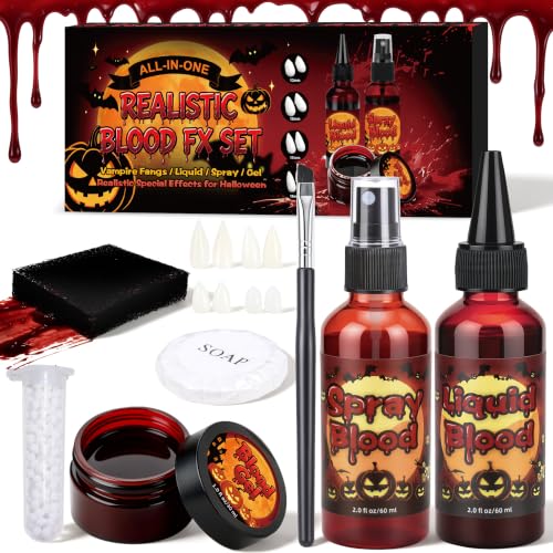 10-Piece Halloween Fake Blood Kit