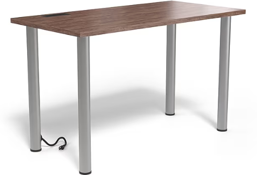 Union & Scale Essentials 48"W Computer and Writing Desk with built-in Outlets/USB