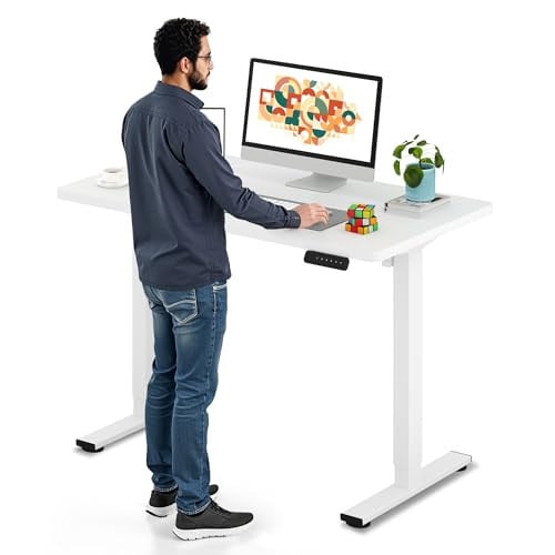 SANODESK Height Adjustable Electric Standing Desk 48"x 24" w/ 6-Button Controller