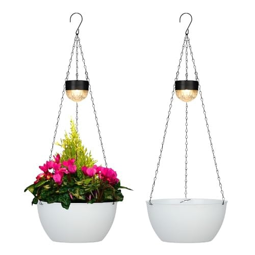 Solar Hanging Basket Planters 2-Pack Deal