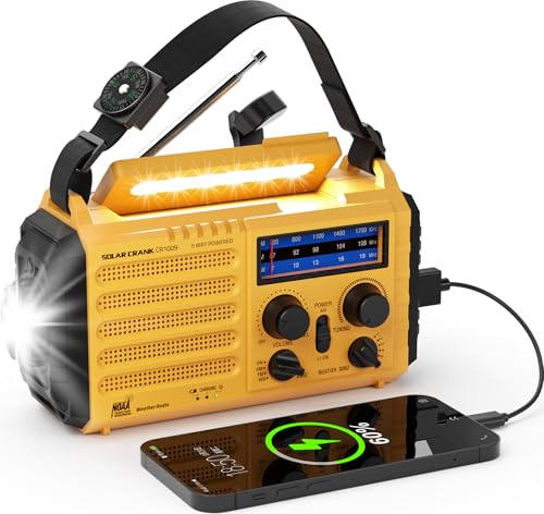 PPLEE NOAA Rechargeable Emergency Weather Radio w/ Auto Alerts, Solar & Hand Crank Deal