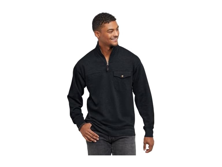 Hanes Men Originals French Terry Quarter Zip Pullover Hoodie Deal