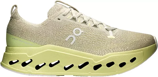 On Men's Cloudsurfer Max Running Shoes (Pelican/Limelight) Deal
