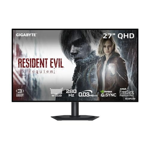 GIGABYTE 27" 1440p 280Hz W-OLED Gaming Monitor