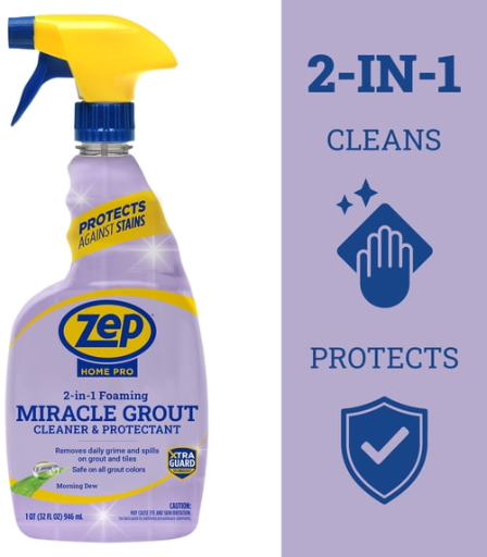 Zep Home Pro Foaming Miracle Grout Cleaner and Protectant 32 fl oz