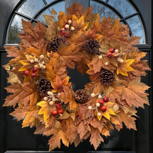 26 Inch Fall Maple Leaf Wreath