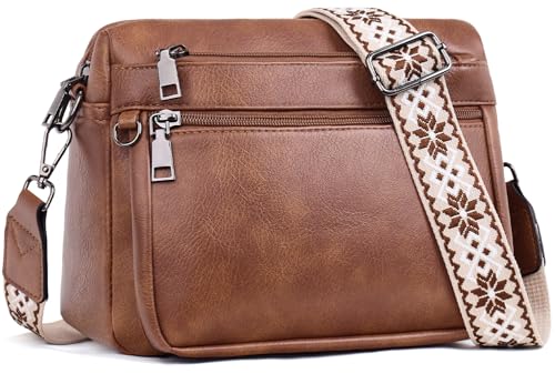 Vegan Leather Crossbody Bag with 3 RFID Card Slots Deal