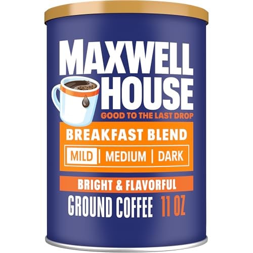 Maxwell House Breakfast Blend Ground Coffee, Light Roast, 11 Ounce Canister Deal