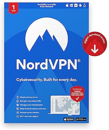 NordVPN VPN/Cybersecurity Subscription (1-Year, 10-Device, Digital) Deal
