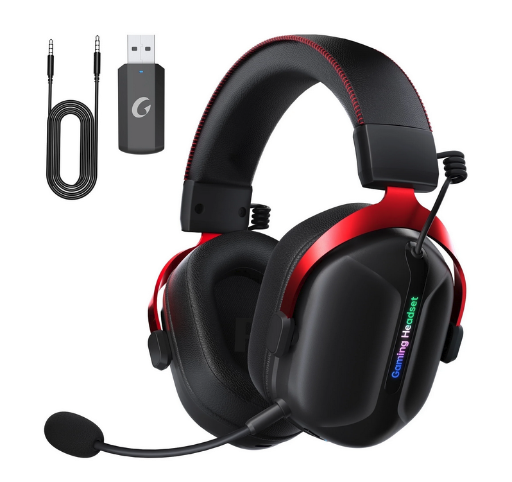 UDH Wireless Gaming Headset with Noise Canceling Mic, 7.1 Surround, 70H Battery, RGB Lighting