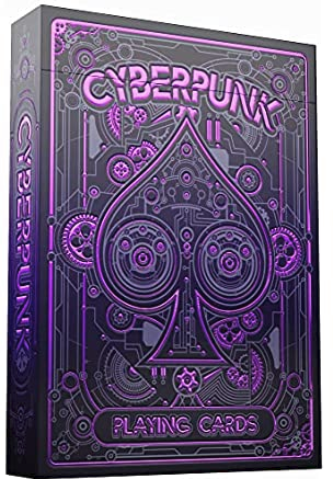Cyberpunk Purple Playing Cards Deal