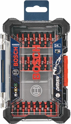 Bosch Screwdriving Bits Custom Case System Set, 24 Pieces